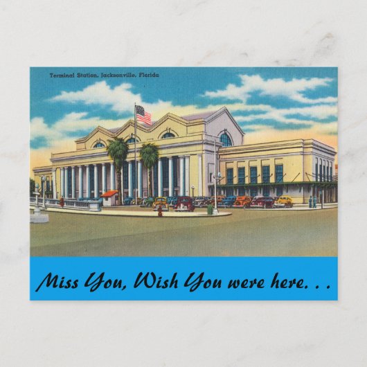 Florida, Jacksonville, Terminal Station Briefkaart (Voorkant)