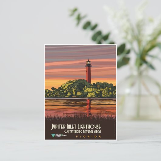  Florida Jupiter Inlet Lighthouse Briefkaart (Staand voorkant)
