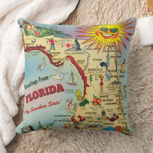 Florida kaart aangepaste kussen (Deken)