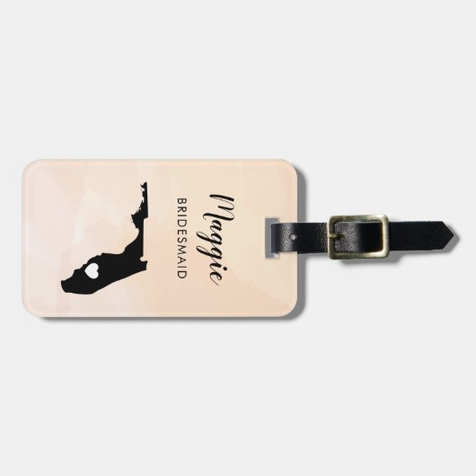 Florida Kaart Bagagelabel, Bruiloft Party Welkom Bagagelabel (Voorkant horizontaal)