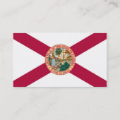 Florida-kaart en staatsvlag visitekaartje (Achterkant)