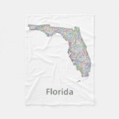 Florida-kaart Fleece Deken (Voorkant)