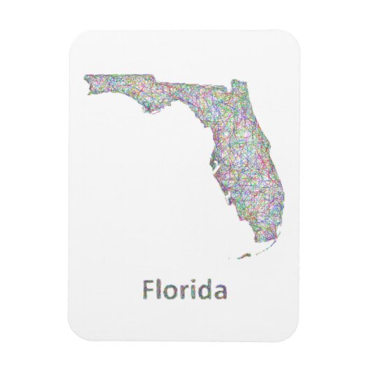 Florida-kaart Magneet (Verticaal)