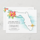 Florida Kaart Ocean Waves Nieuw Home (Voorkant / Achterkant)