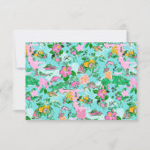 Florida Kaart Preppy Palm Beach Patroon Print (Achterkant)