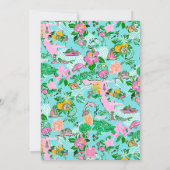 Florida Kaart Preppy Palm Beach Patroon Print (Achterkant)