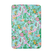 Florida Kaart Preppy Palm Beach Patroon Print Badmat (Voorkant Verticaal)