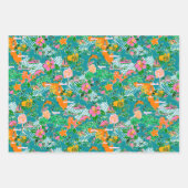 Florida Kaart Preppy Palm Beach Patroon Print Inpakpapier Vel (Voorkant 3)