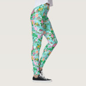 Florida Kaart Preppy Palm Beach Patroon Print Leggings (Rechts)