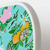 Florida Kaart Preppy Palm Beach Patroon Print Pickleball Paddle (Links Detail)