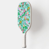 Florida Kaart Preppy Palm Beach Patroon Print Pickleball Paddle (Links)