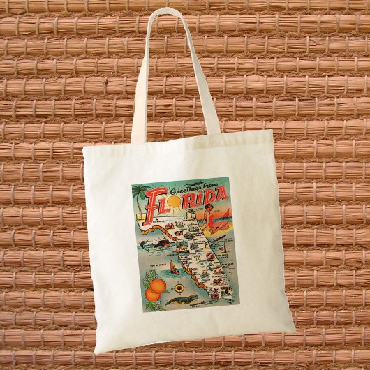  Florida-kaart van attracties Tote Bag