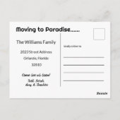  Florida Kaart Verhuizen / Verhuizen Briefkaart (Achterkant)