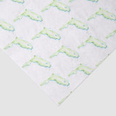 Florida Kaart Waterverf Pattern Beach Tissuepapier (Detail)