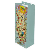  Florida kaart Wijnzak Wijn Cadeautas (Voorkant Gekanteld)