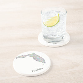 Florida-kaart Zandsteen Onderzetter