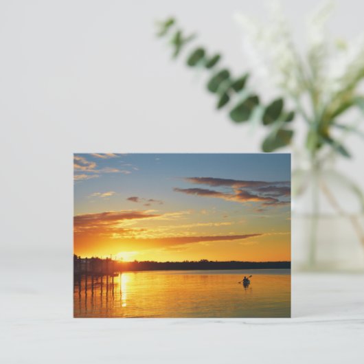 Florida Kayaker bij Sunset Briefkaart (Staand voorkant)