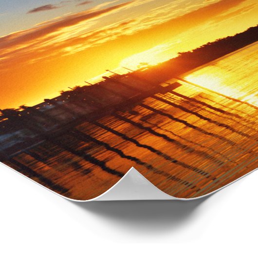 Florida Kayaker bij Sunset Poster (Hoek)