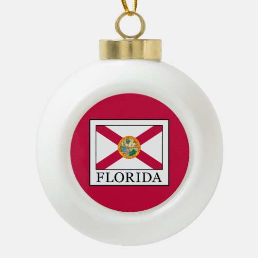 Florida Keramische Bal Ornament (Voorkant)