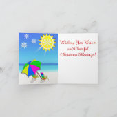 Florida Kerst Kaarten Palm Tree op het strand (Binnen)