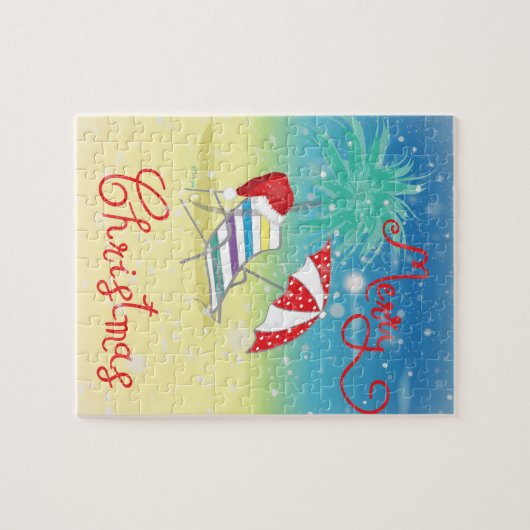 Florida-Kerstfeestdag-Whimsical Legpuzzel (Horizontaal)