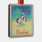 Florida-Kerstfeestdag-Whimsical Metalen Ornament (Rechts)