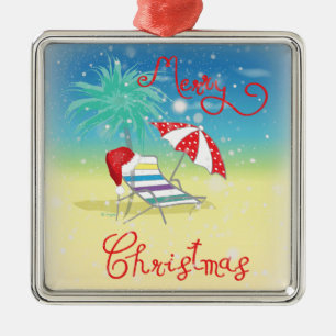 Florida-Kerstfeestdag-Whimsical Metalen Ornament