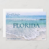 FLORIDA KERSTKAART | STRAND THEMATISCHE KERSTKAART (Voorkant / Achterkant)