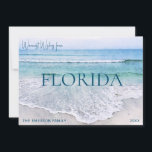 FLORIDA KERSTKAART | STRAND THEMATISCHE KERSTKAART<br><div class="desc">Warme wensen gestuurd vanuit Florida (of uw favoriete strandbestemming)! Kerstgroeten van oceaanliefhebbers overal vandaan! Deze Florida Golfkust oceaan golven strand kerstkaart in tinten turquoise, aqua en marineblauw is speels en perfect voor een tropische kerst of het delen van vakantieverhalen. Personaliseer gewoon familienaam, favoriete plek en het jaar, en u heeft...</div>