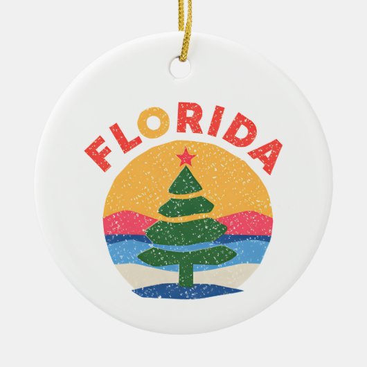 Florida Kerstmis Keramisch Ornament (Voorkant)