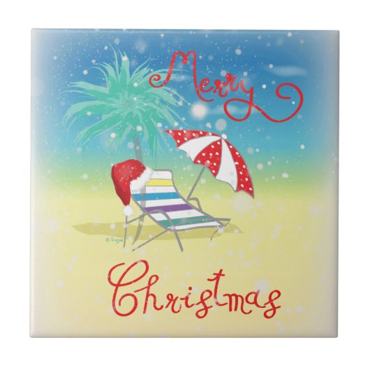 Florida-Kerstvakantie-Whimsical Tegeltje (Voorkant)
