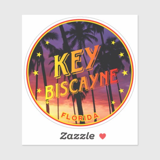 Florida, Key Biscayne Sticker (Vel)