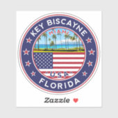 Florida, Key Biscayne Sticker (Vel)