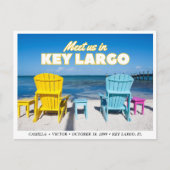 Florida Key Largo Wedding Save the Date Briefkaart (Voorkant)