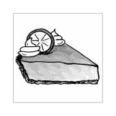 Florida Key Limoen Keylime Pie Slice Dessert Stamp Rubberstempel (Afrduk)