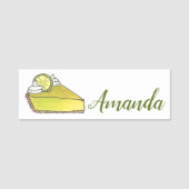 Florida Key Limoen Pie Slice Bakery Cafe Restauran Naamplaatje (Voorkant)