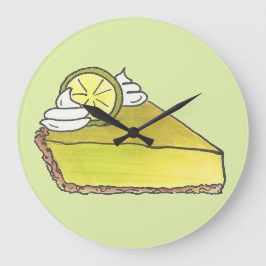 Florida Key Limoen Pie Slice Dessert Foodie Kitche Grote Klok (Voorkant)
