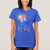 Florida Key West Waterverf Zeilboot en Sunshine T-shirt (Voorkant)