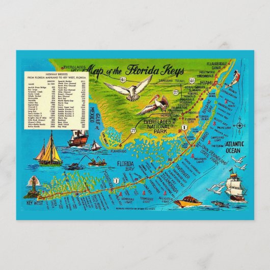 Florida Keys 5x7 Postkaart Kaart (Voorkant)