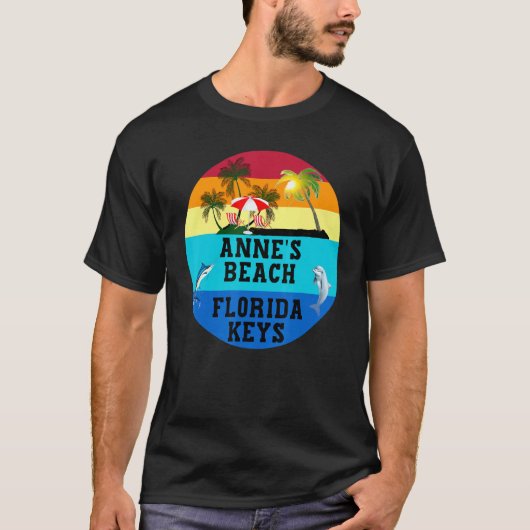 Florida Keys Annes Beach Chairs Palm Trees S T-shirt (Voorkant)