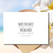 Florida Keys Beach Wedding Save the Date Aankondiging