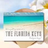 Florida Keys Beach Wedding Save the Date Aankondiging
