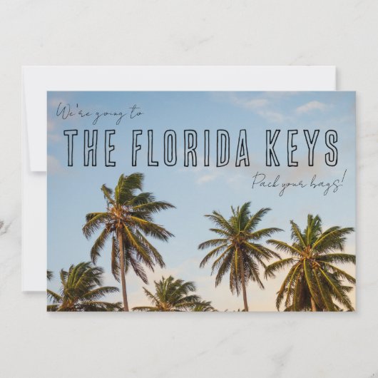 Florida Keys Beach Wedding Save the Date Aankondiging (Voorkant)
