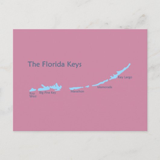 Florida Keys. Briefkaart (Voorkant)