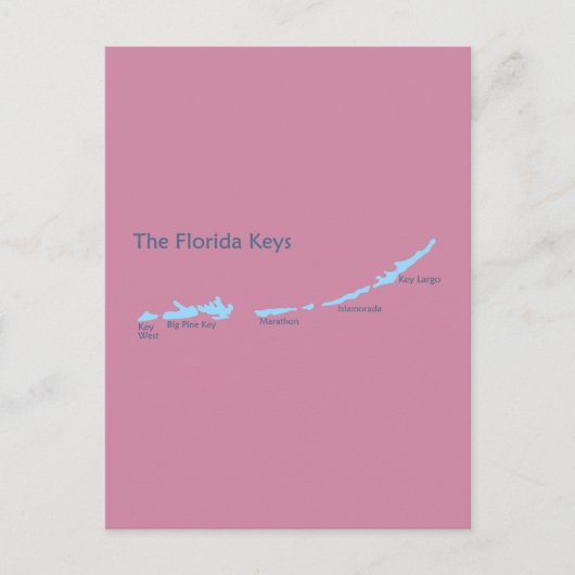 Florida Keys. Briefkaart (Voorkant)