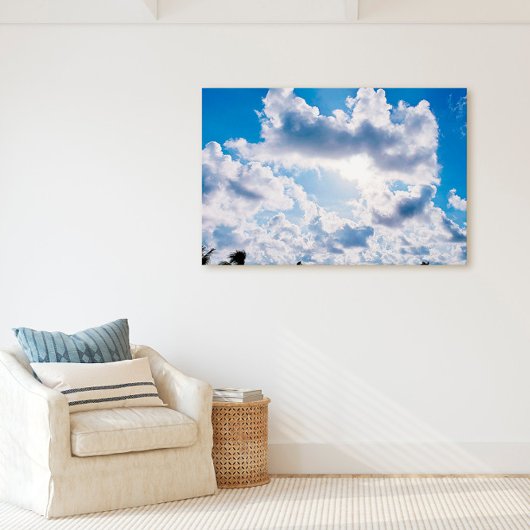 Florida Keys Cloudy Sky beroemd gemaakt door Palm Canvas Afdruk