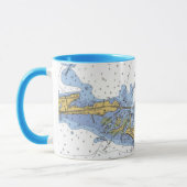 Florida Keys, Duck Key Nautical Chart Coffee Mok (Links)