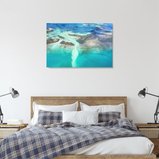 Florida Keys-eilanden uit de lucht Canvas Afdruk (Insitu (Slaapkamer))
