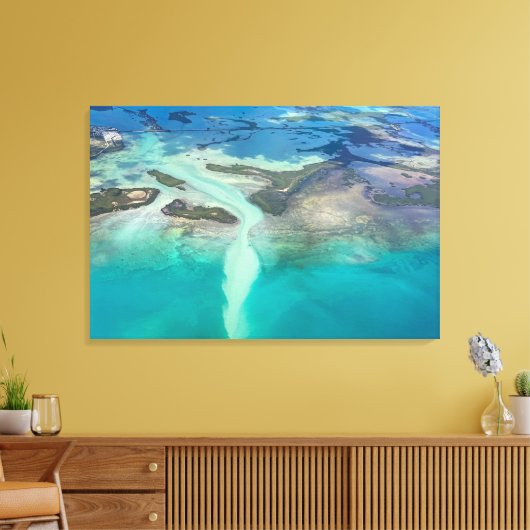 Florida Keys-eilanden uit de lucht Canvas Afdruk (Insitu (Woonkamer))