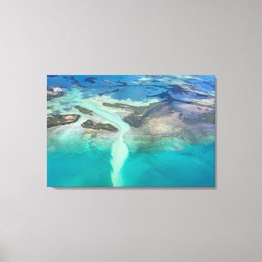Florida Keys-eilanden uit de lucht Canvas Afdruk (Voorkant)
